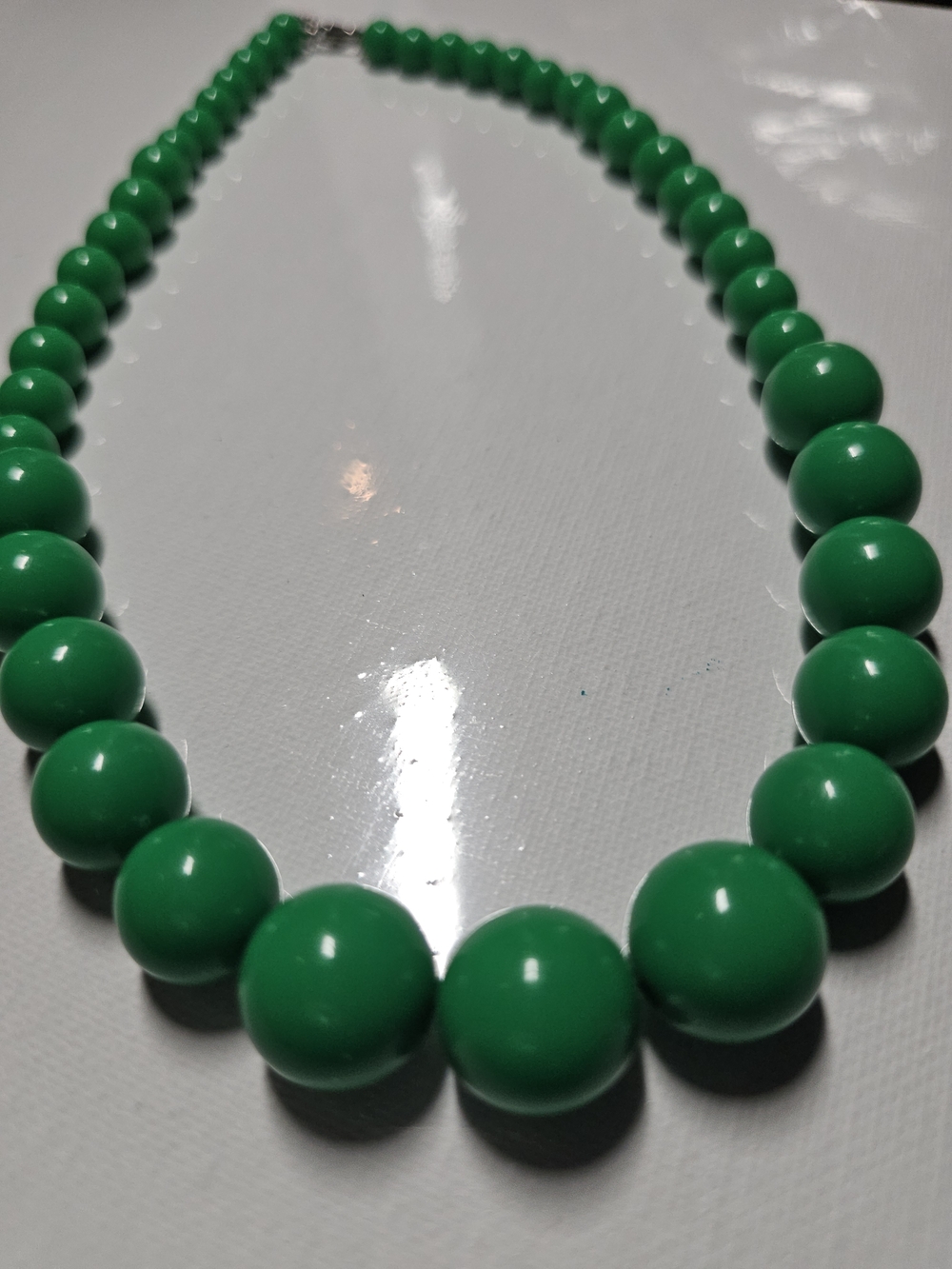 Green Beaded Statement Necklace - Women Jewelry